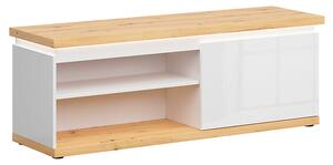 TV stolek s výklenky a skříňkou do obývacího pokoje Laval - Black Red White - BRW