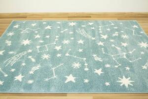 Makro Abra Dětský kusový koberec Lima 9572A Hvězdičky modrý krémový Rozměr: 160x230 cm