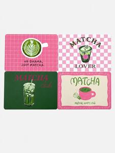 Sinsay - Prostírání s motivem matcha 4 ks v balení - zelená