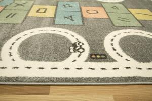 Makro Abra Dětský kusový koberec Lima C260C Uličky šedý Rozměr: 160x230 cm