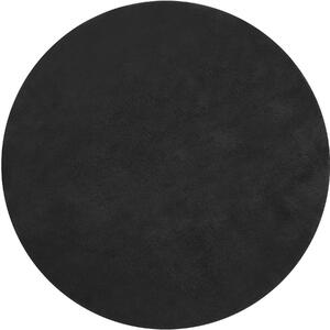 Tectake Koberec s krátkým vlasem Soft Zone - černá,Ø 120 cm