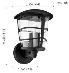 Eglo 93097 - LED Venkovní nástěnné svítidlo ALORIA 1xE27/8,5W/230V IP44