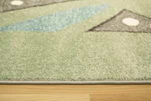 Makro Abra Dětský kusový koberec Lima 1316C Králíček šedý zelený Rozměr: 100x150 cm