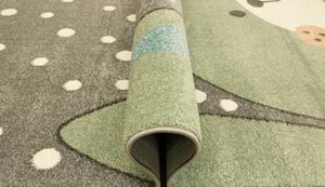 Makro Abra Dětský kusový koberec Lima 1316C Králíček šedý zelený Rozměr: 100x150 cm
