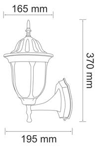 Venkovní nástěnné svítidlo FLORENCJA 1xE27/20W/230V IP43