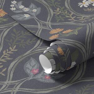 Tapety Tmavý vintage rám s barevnými zahradními květinami, Tapety květiny, a00454 : uwalls.cz