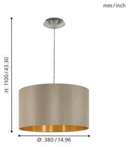 Eglo 31602 - Lustr na lanku MASERLO 1xE27/60W/230V