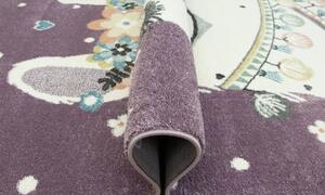 Makro Abra Dětský kusový koberec Lima C882B Lama fialový krémový Rozměr: 160x230 cm