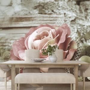 Samolepící fototapeta elegantní vintage růže - 300x200 cm