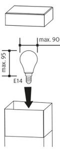 Venkovní lampa GARD 1xE14/60W/230V IP44