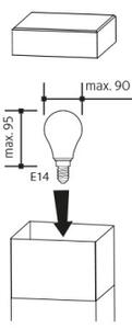 Venkovní senzorová lampa se zásuvkou GARD 1xE14/60W/230V IP44