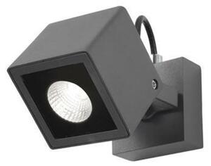 NOVA LUCE venkovní reflektor FOCUS tmavě šedý hliník a sklo Osram LED 6W 3000K 220-240V 44st. IP54 752470