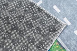 Makro Abra Dětský kusový koberec vhodný k praní BAMBINO 9028 Uličky Město protiskluzový zelený Rozměr: 140x200 cm