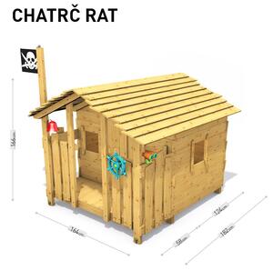 Dětský domeček Monkey´s Home Chatrč pirát Rat 