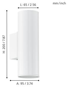 Eglo 94101 - LED Venkovní osvětlení RIGA 2xGU10/3W/230V IP44
