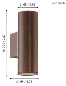 Eglo 94105 - LED venkovní osvětlení RIGA 2xGU10/3W/230V IP44