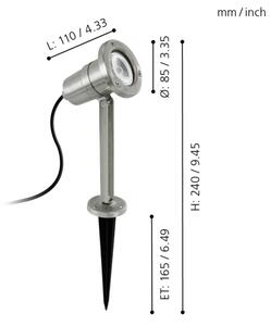 Eglo 94111 - LED venkovní osvětlení NEMA 1xGU10/5W/230V IP54