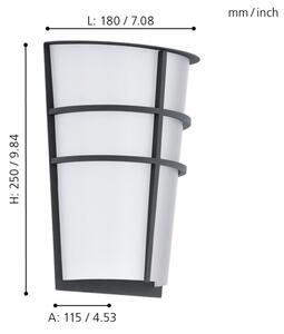 Eglo 94138 - LED Venkovní nástěnné svítidlo BREGANZO 2xLED/2,5W/230V IP44