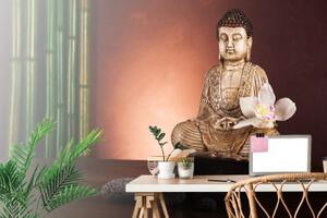 Fototapeta meditující Budha - 150x100 cm