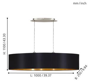 Eglo 31616 - Lustr na lanku MASERLO 2xE27/60W/230V