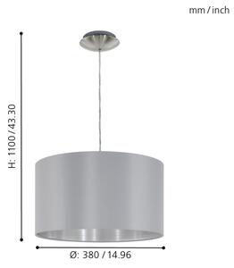 Eglo 31601 - Lustr na lanku MASERLO 1xE27/60W/230V