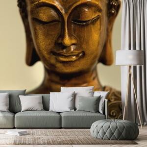 Fototapeta bronzová hlava Budhy - 300x200 cm