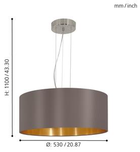 Eglo 31608 - Lustr na lanku MASERLO 3xE27/60W/230V