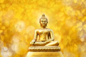 Samolepící tapeta zlatá socha Buddhy - 450x300 cm