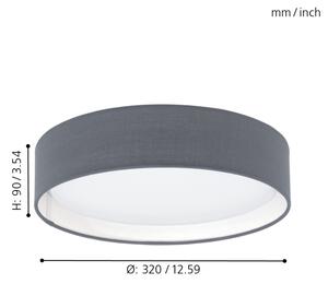 Eglo 31592 - LED stropní svítidlo PASTERI 1xLED/12W/230V