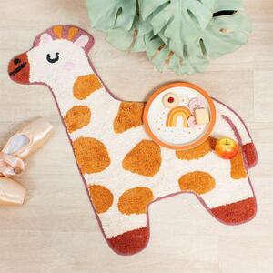 Oranžovo-béžový dětský bavlněný koberec Sass & Belle Giraffe, 57 x 80 cm