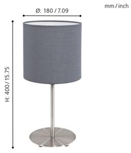 Eglo 31596 - Stolní lampa PASTERI 1xE27/60W/230V