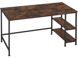 Tectake Počítačový stůl Canton 120x60x75,5cm - Industriální dřevo tmavé, rustikální
