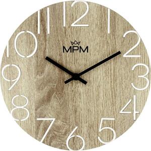 MPM Dřevěné nástěnné designové hodiny MPM Circle - B E07M.4118.50 SKLAD