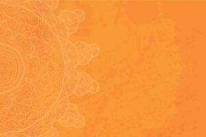 Tapeta oranžová arabeska na abstraktním pozadí - 150x100 cm