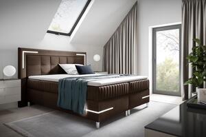 Manželská postel 180x200 RONA 2 - hnědá + topper ZDARMA