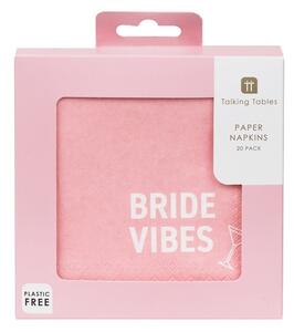 Papírové ubrousky Bride Vibes – 20 ks