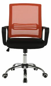 TEMPO Kancelářská židle, síťovina oranžová / látka černá, APOLO NEW