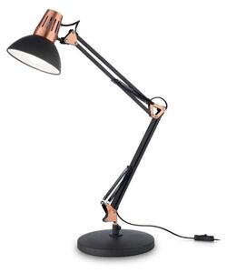 Ideal Lux - Stolní lampa WALLY 1xE27/42W/230V černá/měděná
