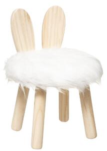 Dětská stolička WHITE RABBIT bílá