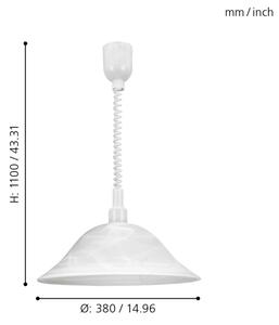 Eglo 3355 - Lustr ALESSANDRA 1xE27/60W/230V
