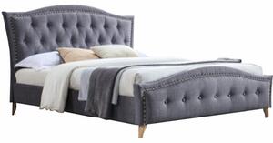 Manželská čalouněná postel s roštem 180x200 šedá TK3126