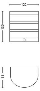 Philips 17315/47/16- LED venkovní nástěnné svítidlo s čidlem LED/3W IP44