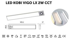 LED svítidlo VIGO LX 2W 40cm, senzor pohybu