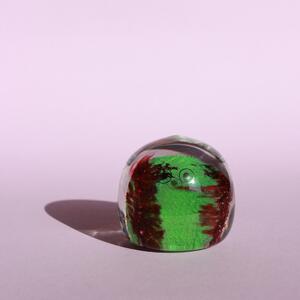 Skleněná figurka Crystal Blob Wide Stripe