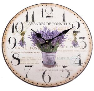 Nástěnné hodiny Lavandes de Bonnieux, 34 cm