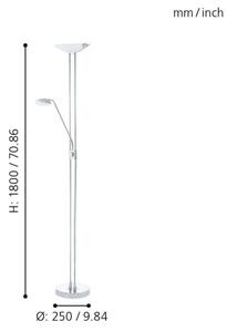 Eglo 93875 - LED stmívatelná lampa BAYA 1 LED/20W + LED/2,5W lesklý chrom