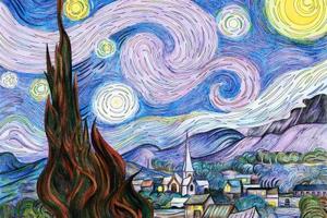 Tapeta Hvězdná noc - Vincent van Gogh - 225x150 cm