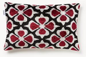 Sametový hedvábný povlak na polštář s květinovým vzorem Velvety