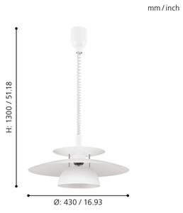 Eglo 87055 - Lustr stahovací BRENDA 1xE27/60W/230V