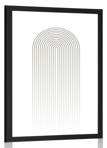 Plakát minimalistická duha Mid-Century